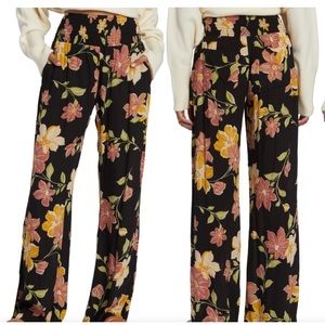 NWOT Billabong Floral Wide Leg Sail Pants i